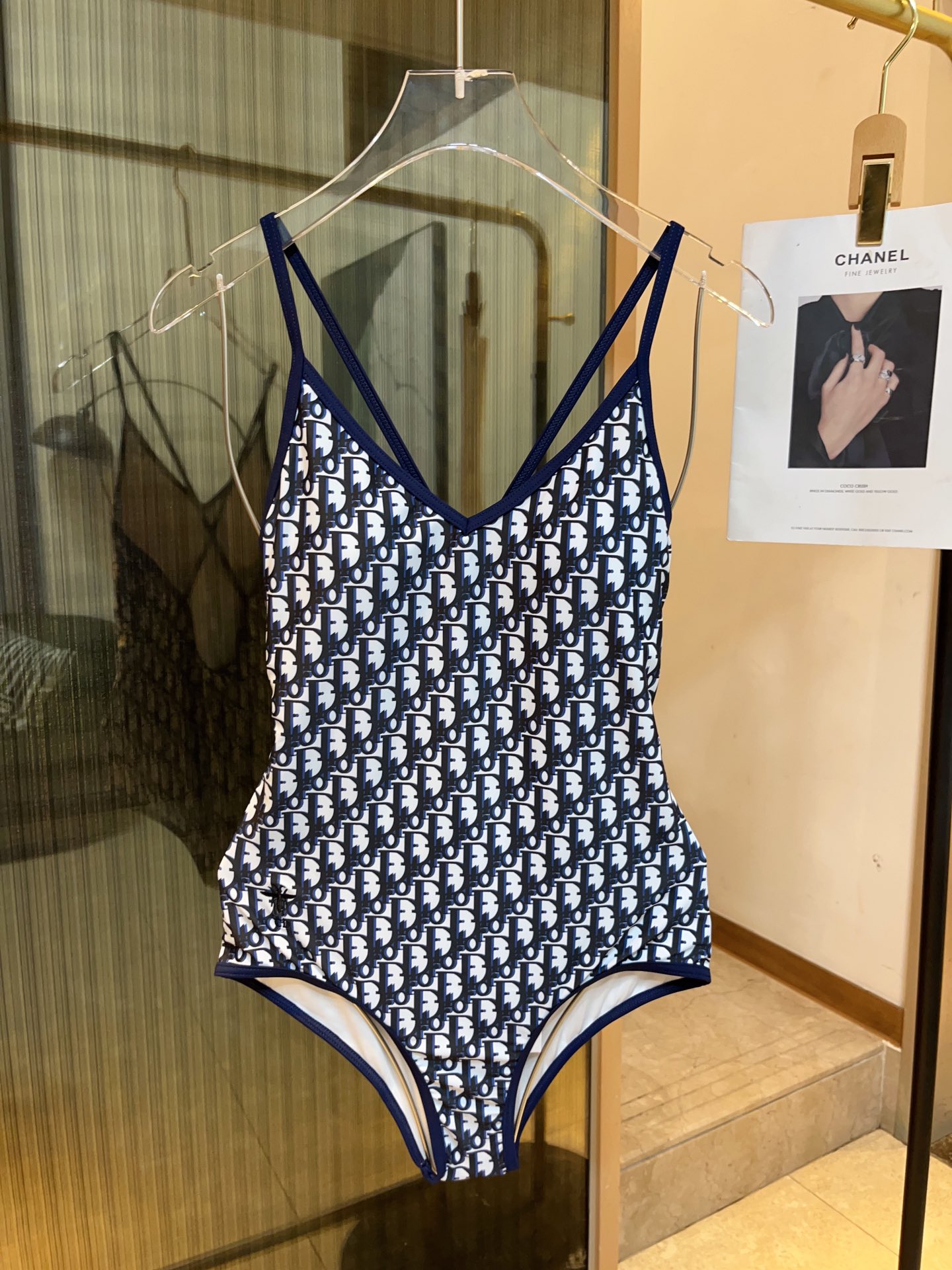 Dior long-sleeved one-piece swimsuit with sun protection