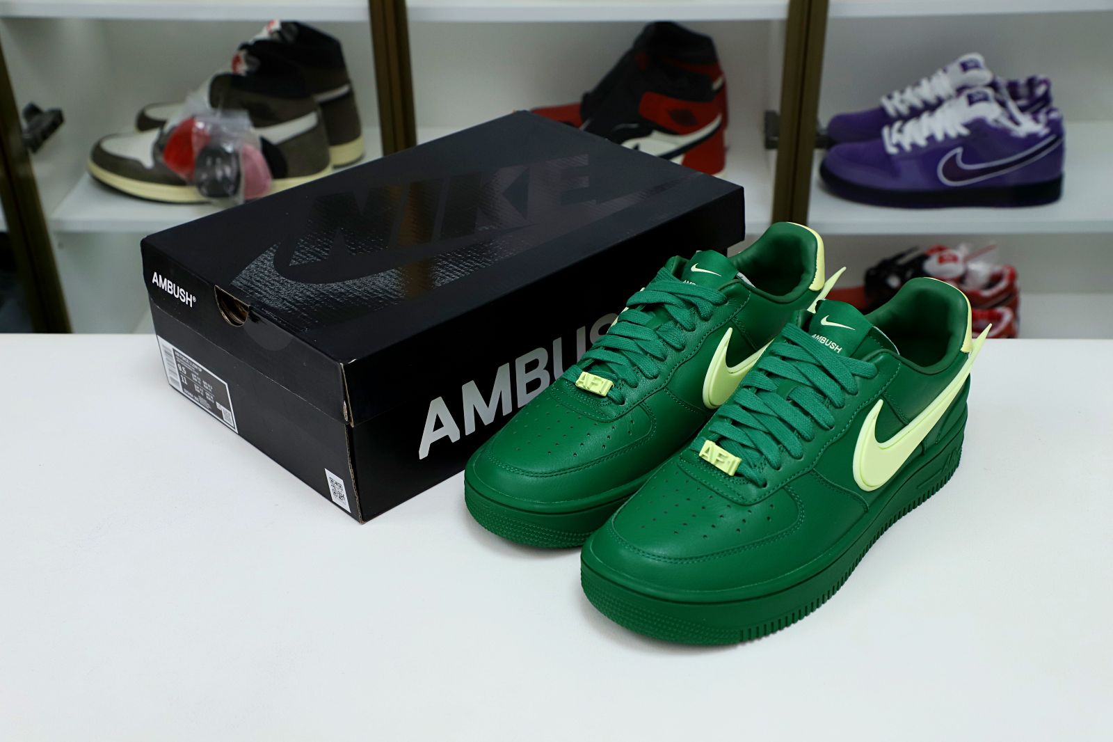 AMBUSH xNike Air Force1 Low Pine Green and Citron
