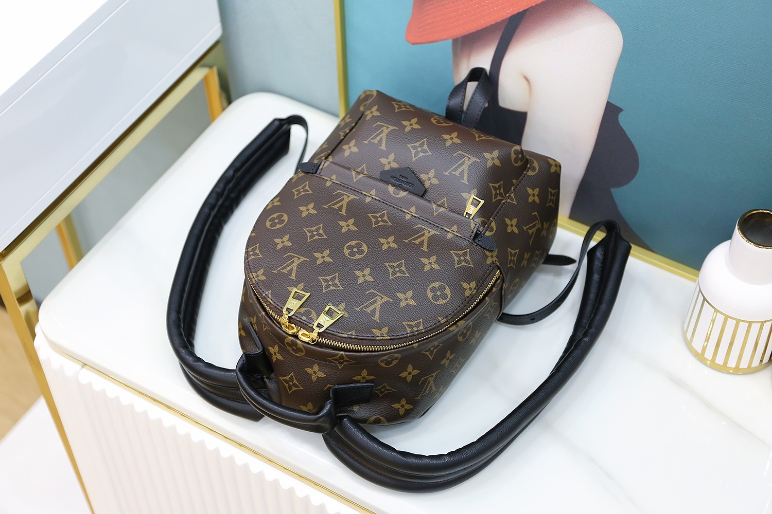 Louis Vuitton 𝐏𝐀𝐋𝐌 𝐒𝐏𝐑𝐈𝐍𝐆𝐒mini backpack🎒M44871