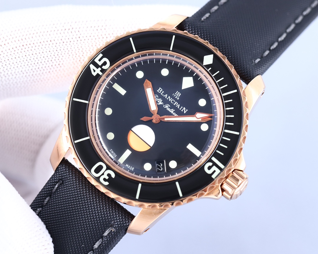 Blancpain-Tw Manufacture Blancpain Fifty Fathoms 16 stainless steel metal case with sapphire bezel mirror