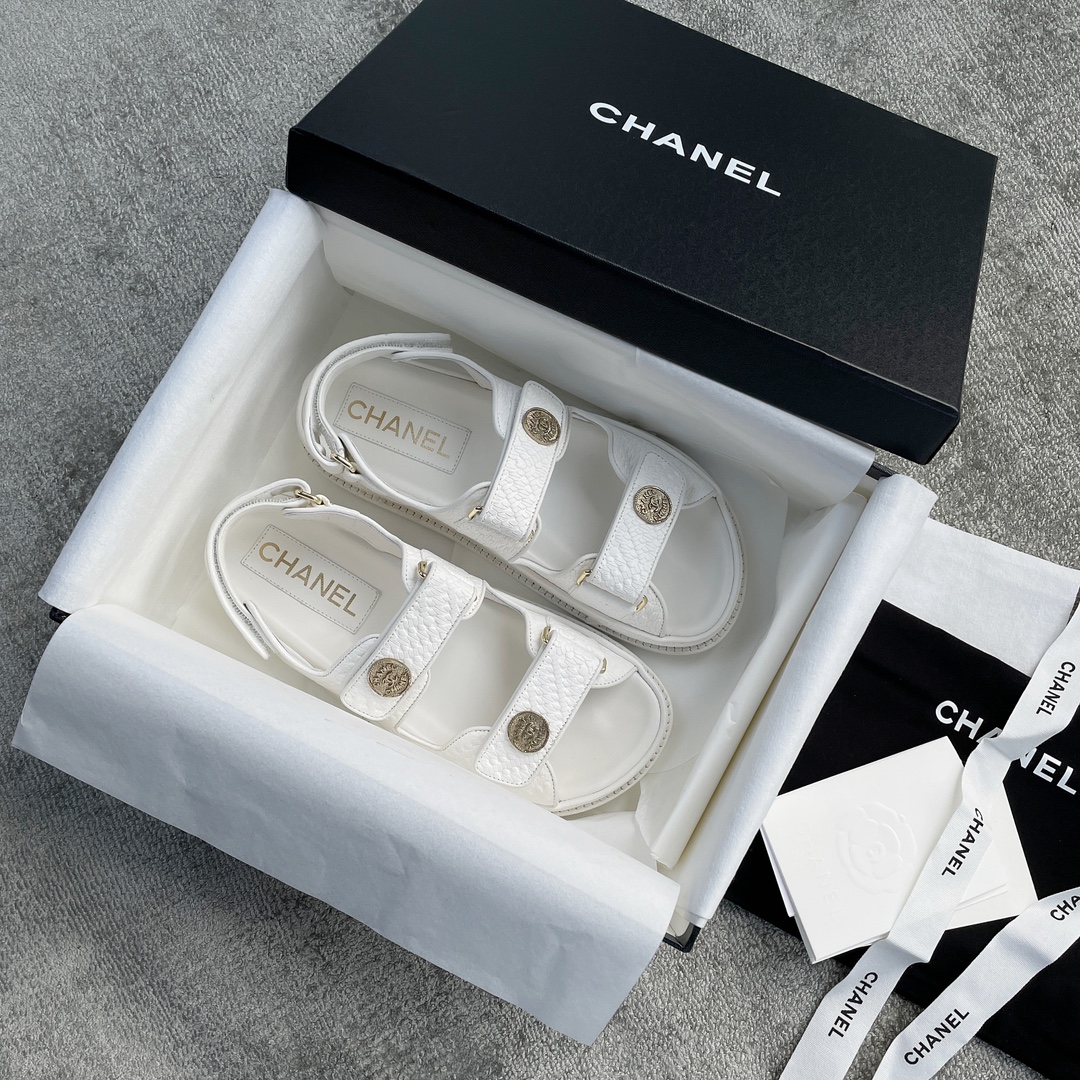 CHANEL new color bow sandals classic beach shoes every year the new color