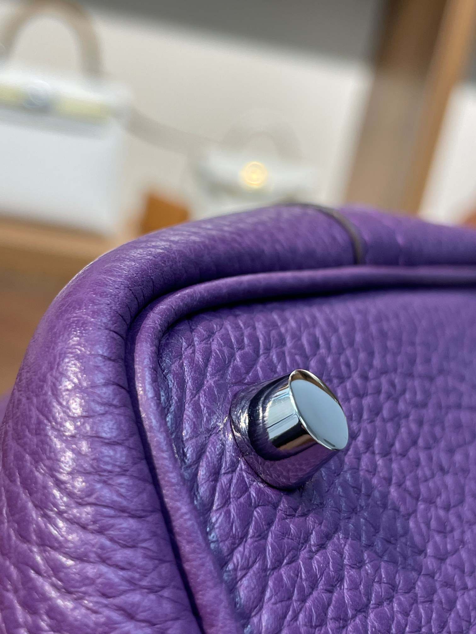 picotin18 sea anemone purple TC leather silver buckle