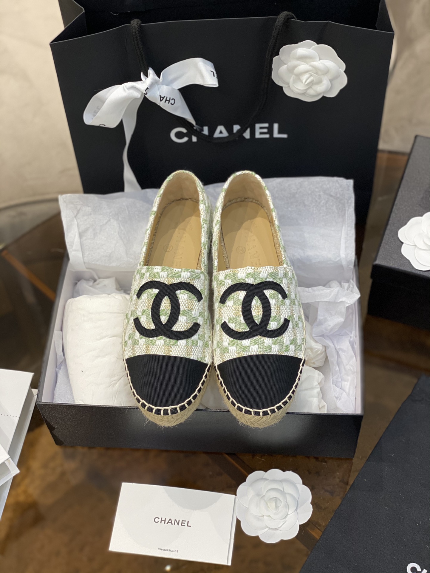 CHANEL fisherman shoes Chanel classic version of the original injection of rubber translucent rubber original color hemp sole