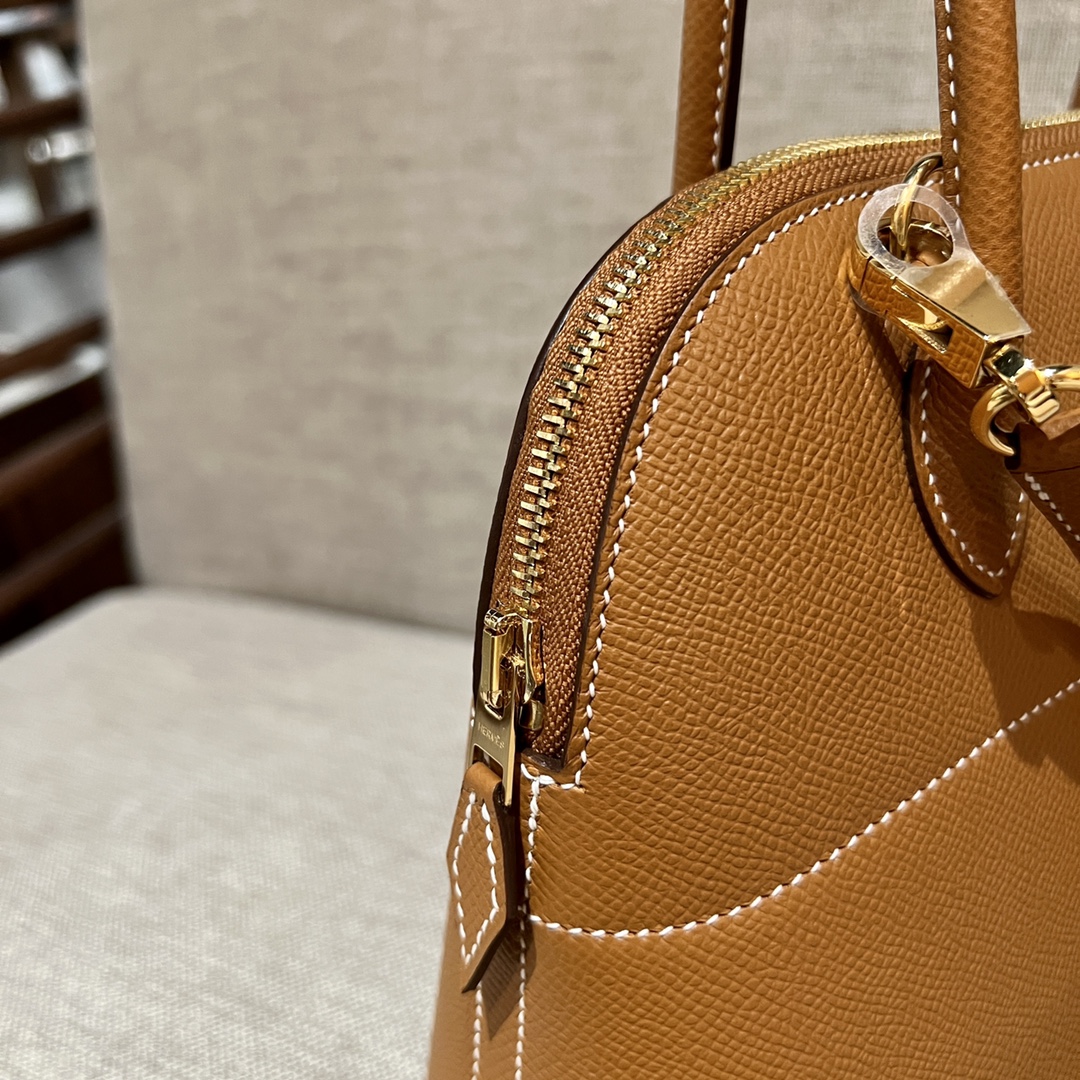 Bolide27cm Epsom original palm leather CK37 gold buckle top hand stitching