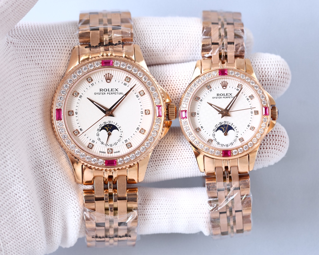 Rolex classic series couple mechanical moon phase watch