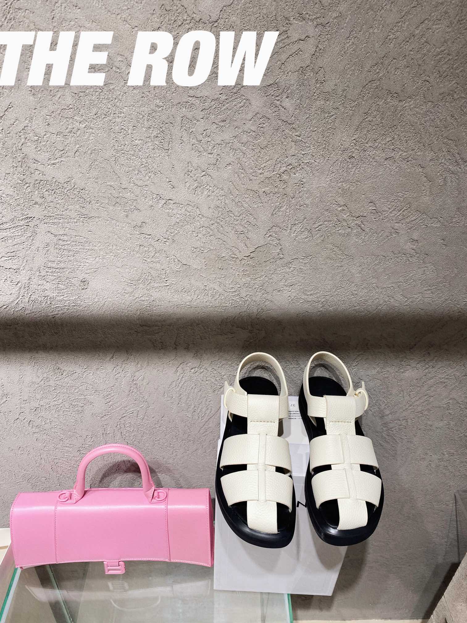 THE ROW Baotou Roman sandals, super soft calfskin thickness of about 40mm