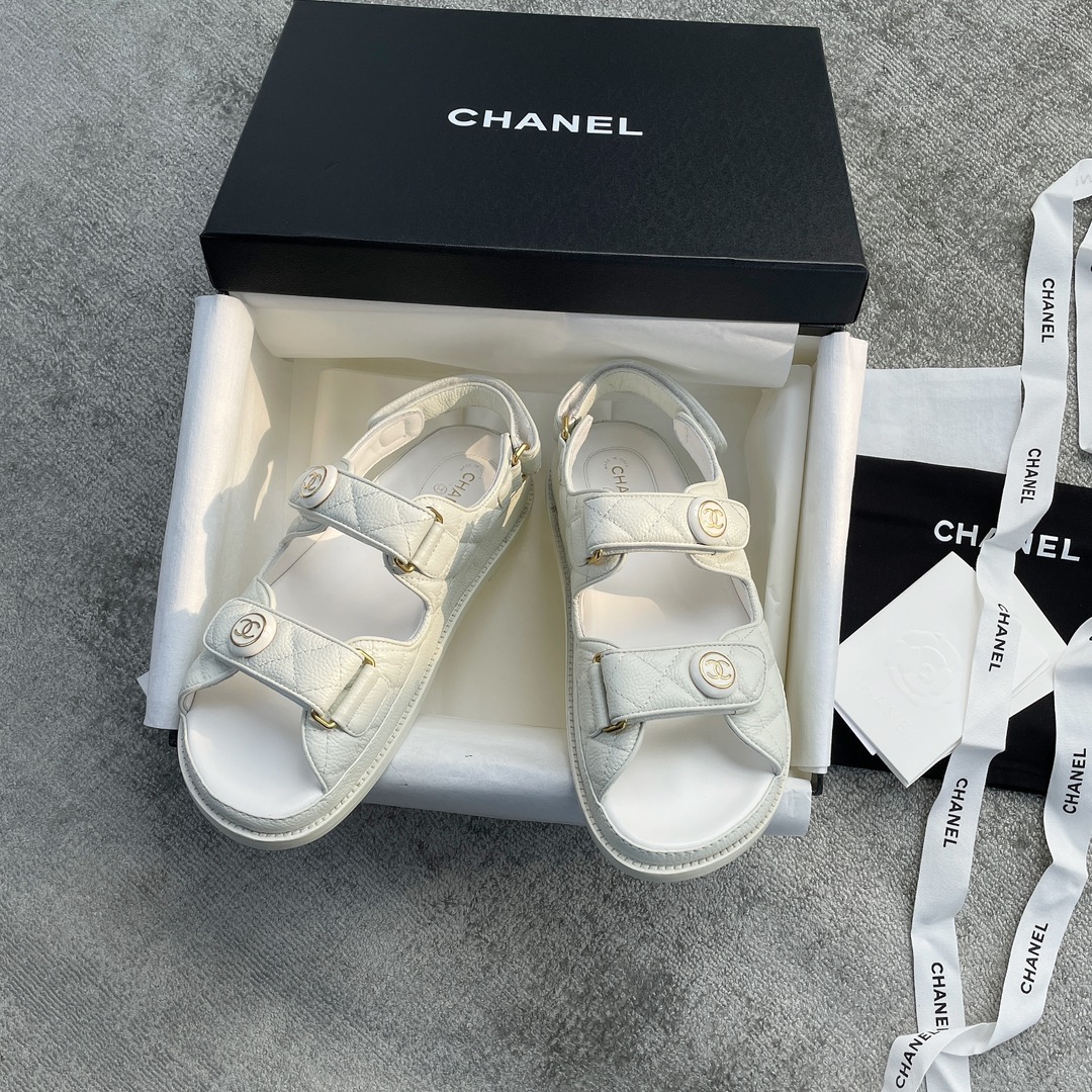 CHANEL new color bow sandals classic beach shoes every year the new color