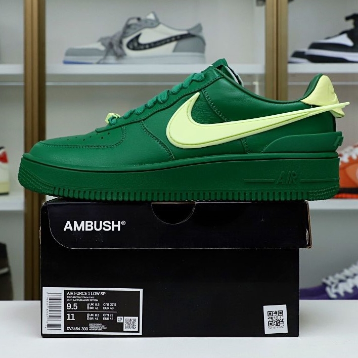 AMBUSH xNike Air Force1 Low Pine Green and Citron