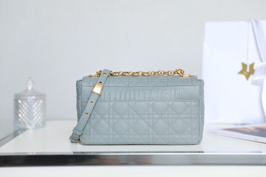 DlOR CARO】Grey soft cow leather rattan check DR- 091