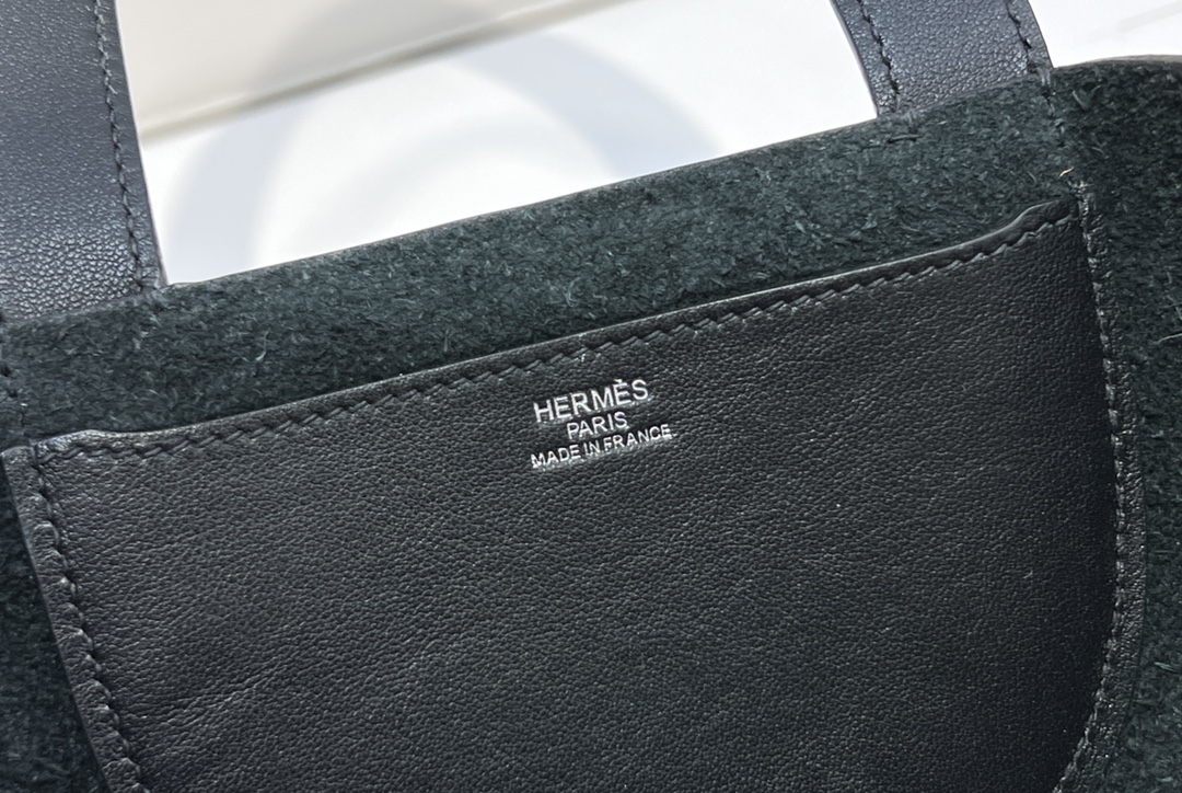 Pig's Nose Vegetable Basket Classic Black Silver In the loop-18cm waxed thread