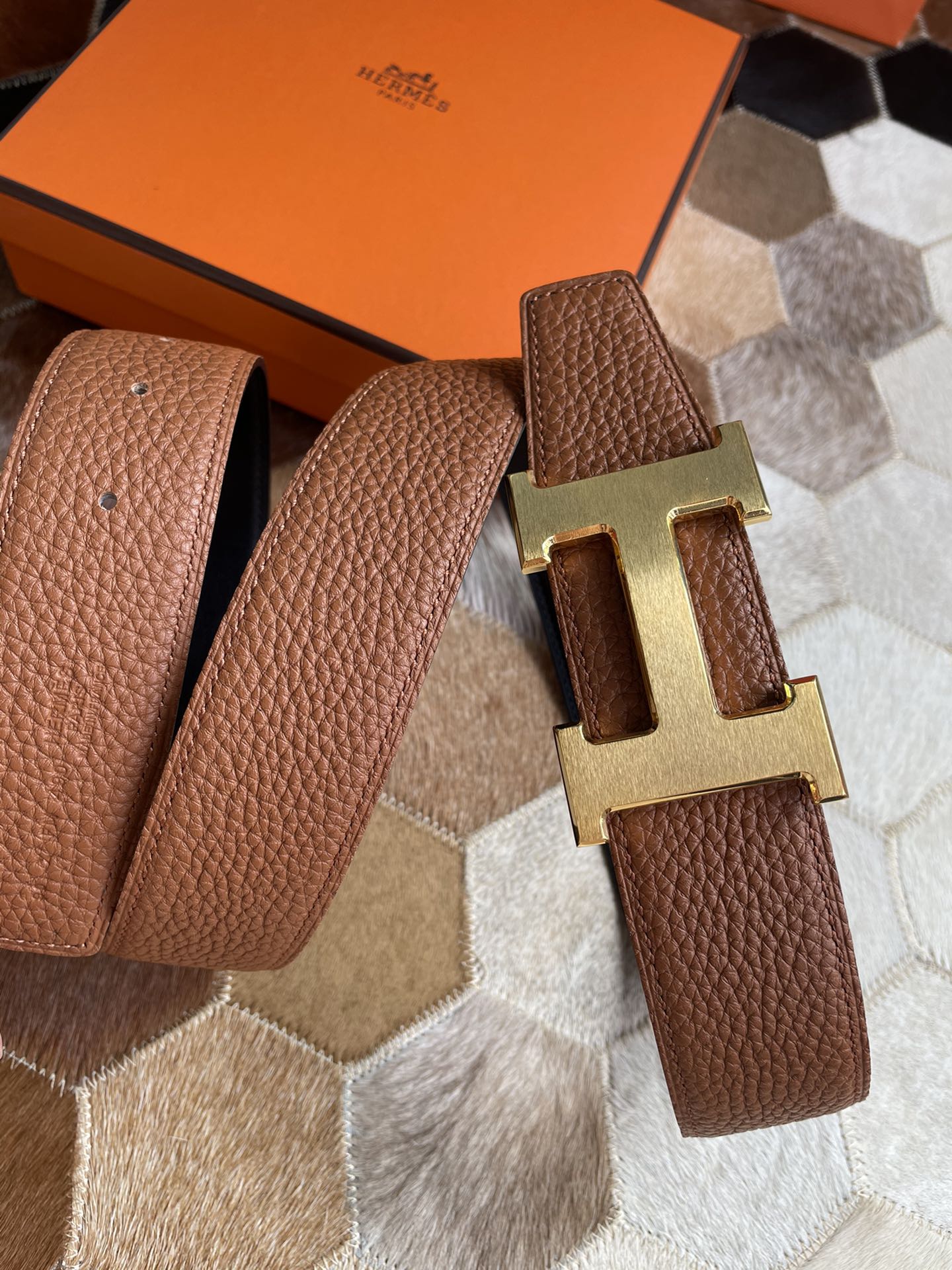 Hermes Men's Reversible Leather Belt