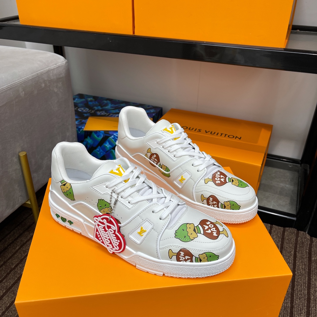 Louis Vuitton couple models DIY buckle sneakers sneakers