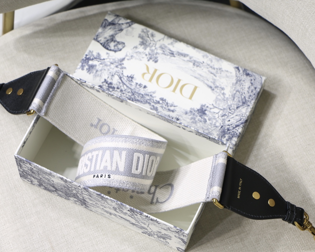 Dior letters gray shoulder strap