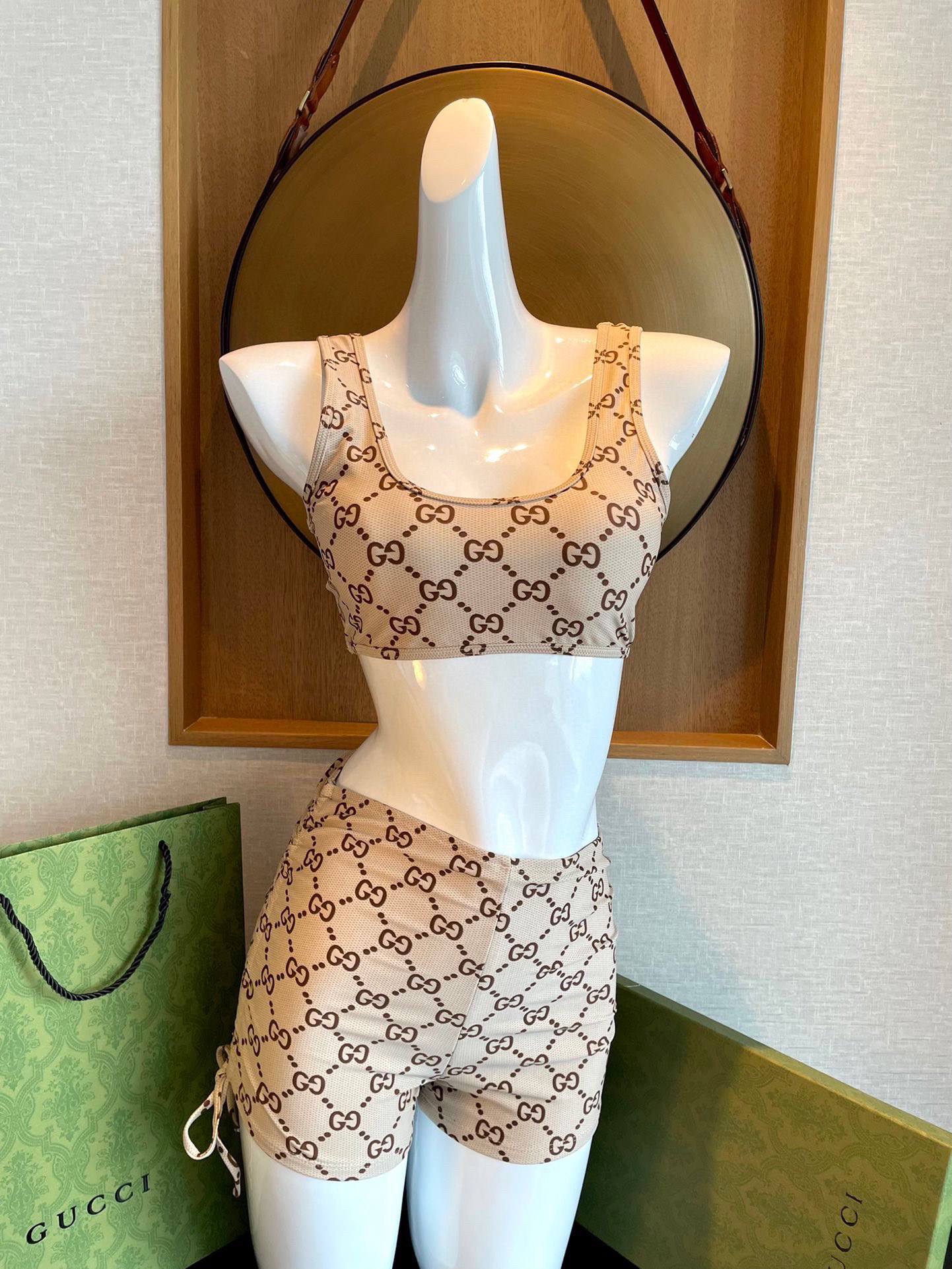 Gucci two-piece letter swimsuit