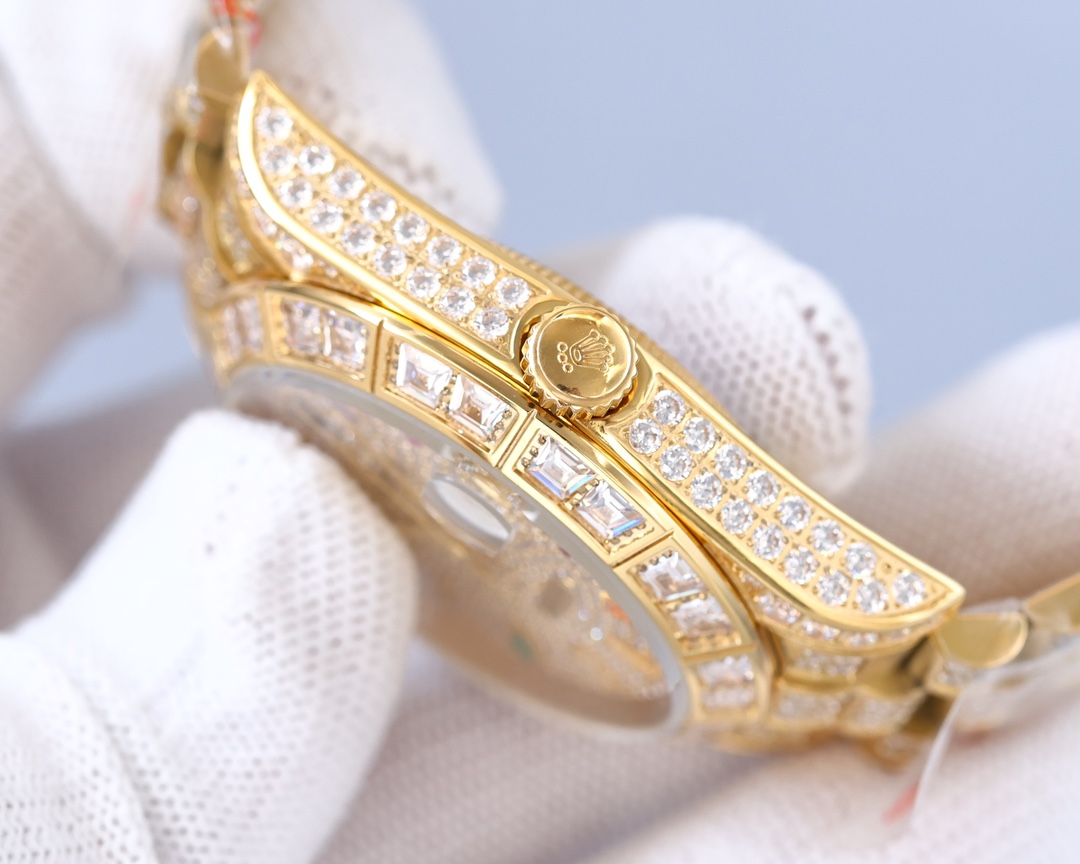 Rolex Luxury Square Diamond Journal Full Diamond Model