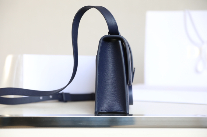 Montaigne palm print cow leather flap bag