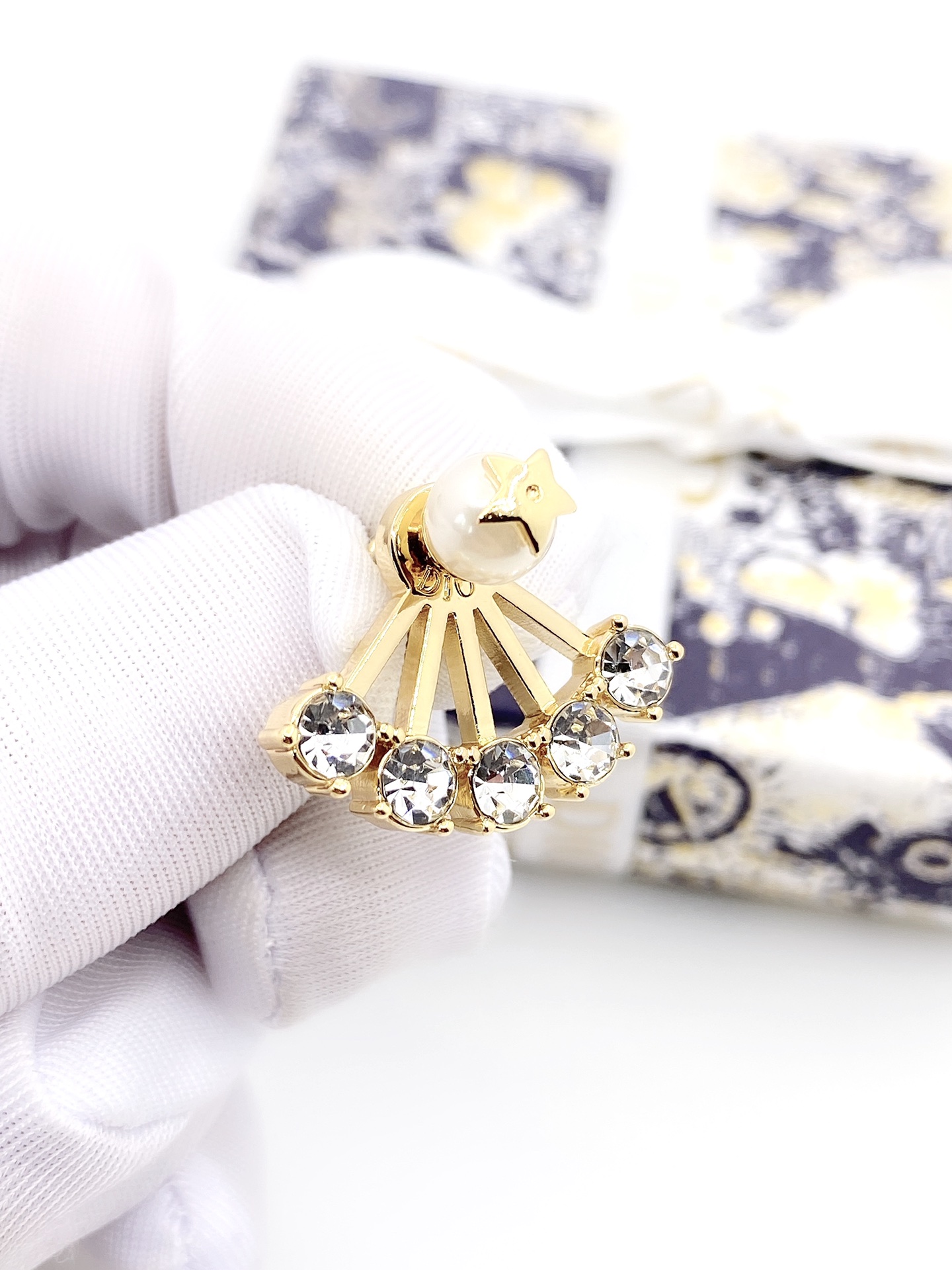 Dior AB drill earrings