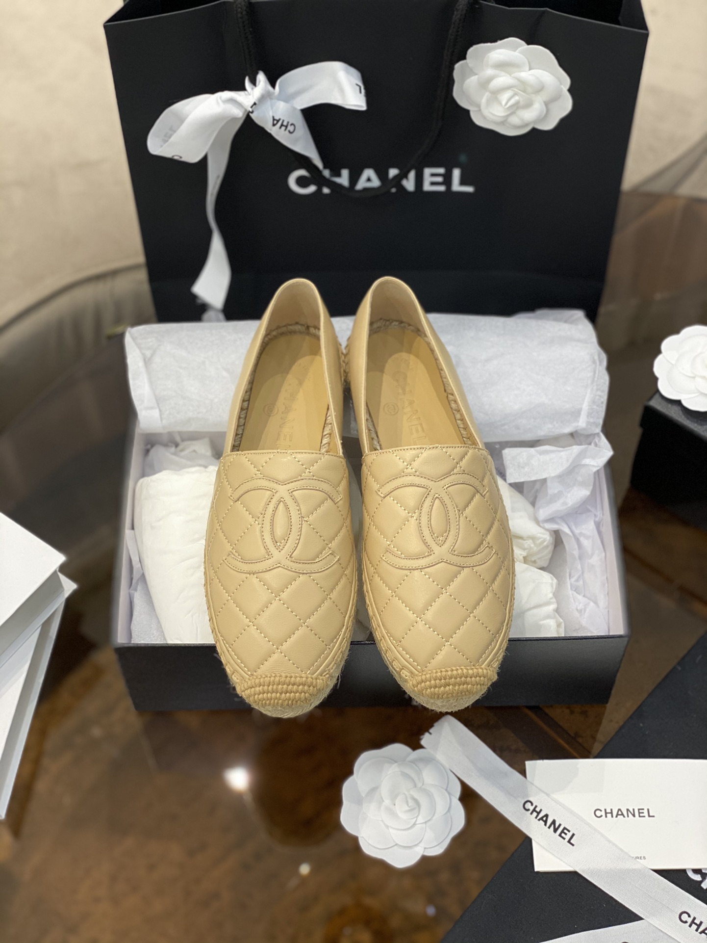 CHANEL fisherman shoes Chanel classic version of the original injection of rubber translucent rubber original color hemp sole