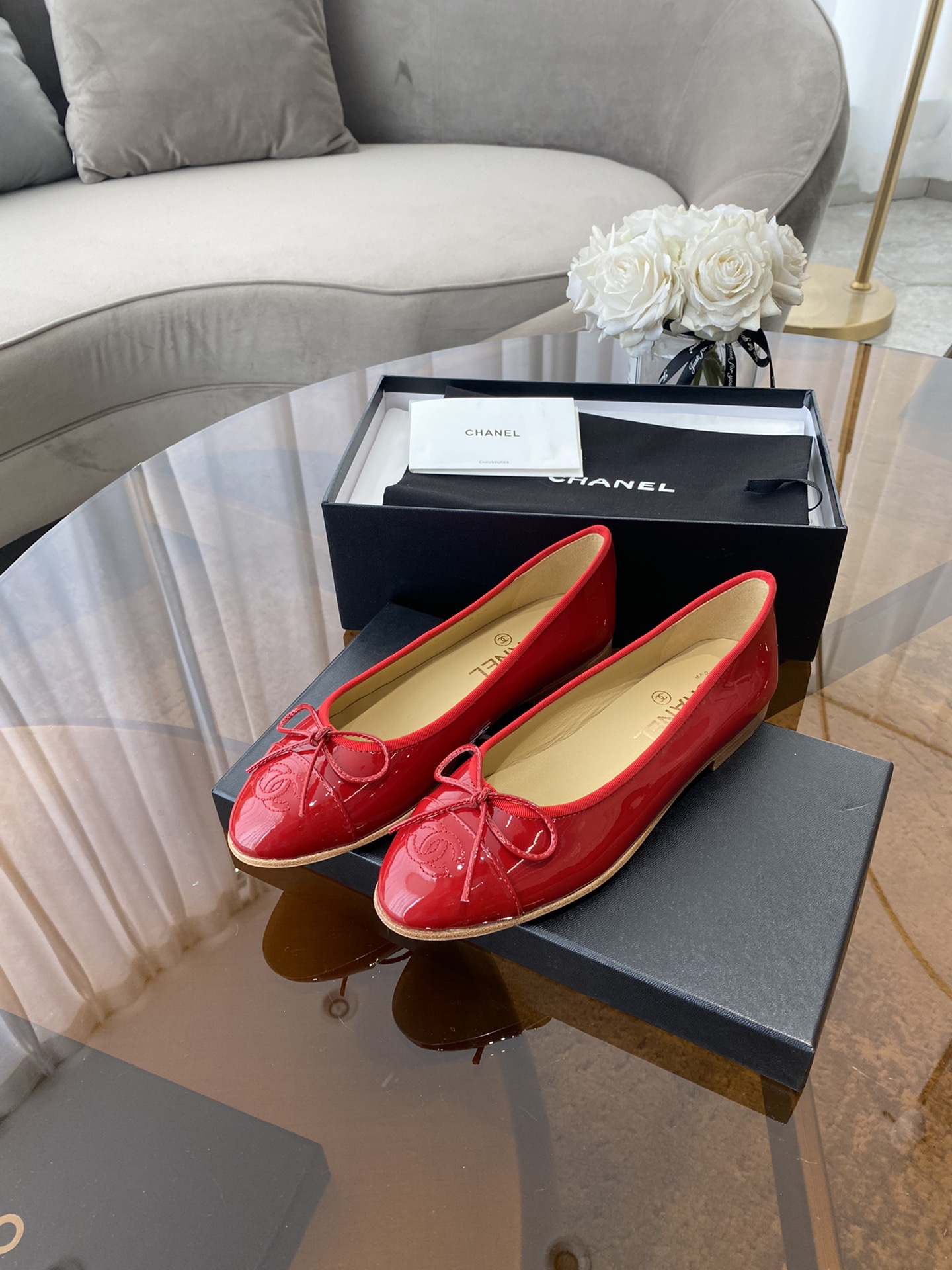 CHANEL ballet shoes Imported custom leather Italy imported leather outsole