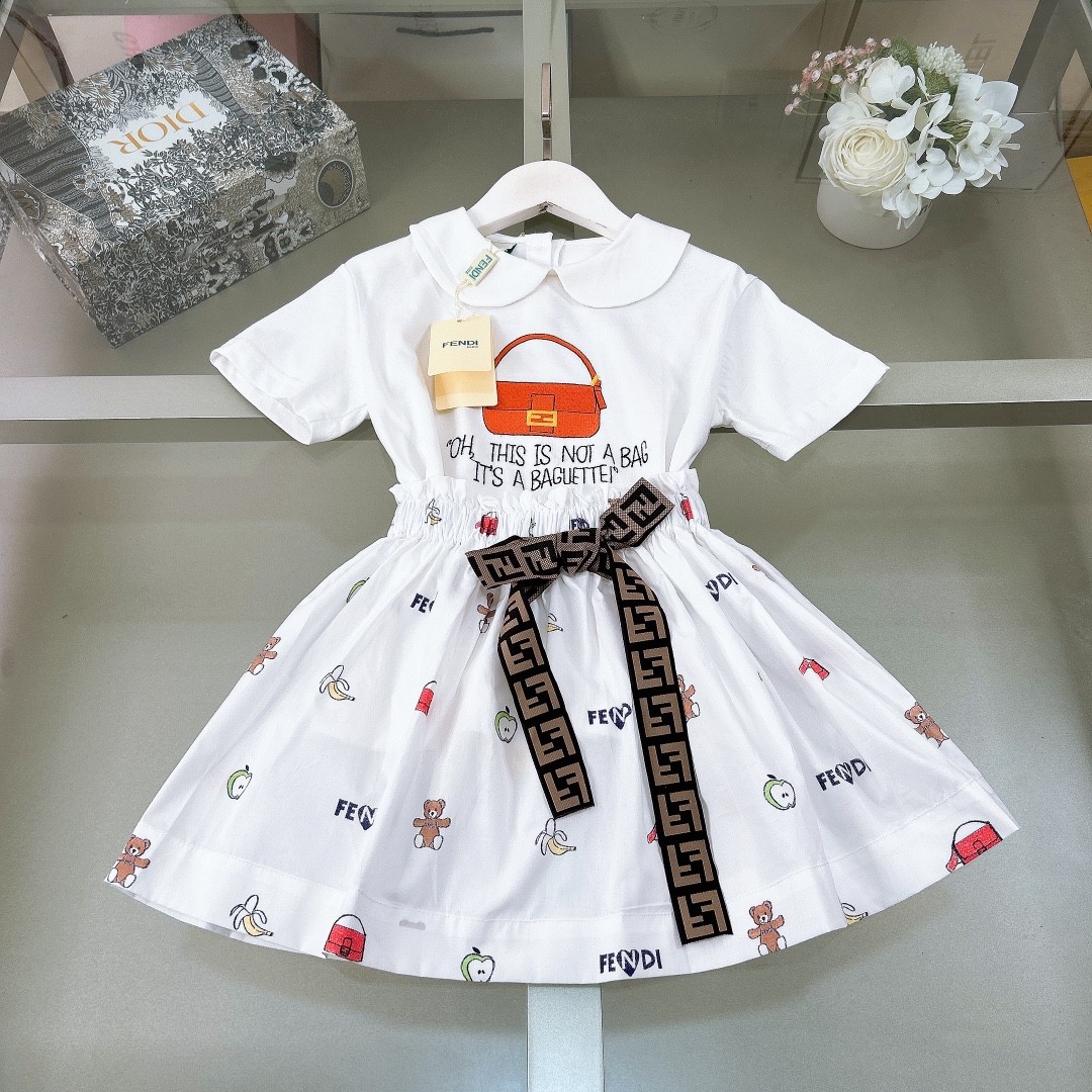 Fendi 2024 new girls skirt suit