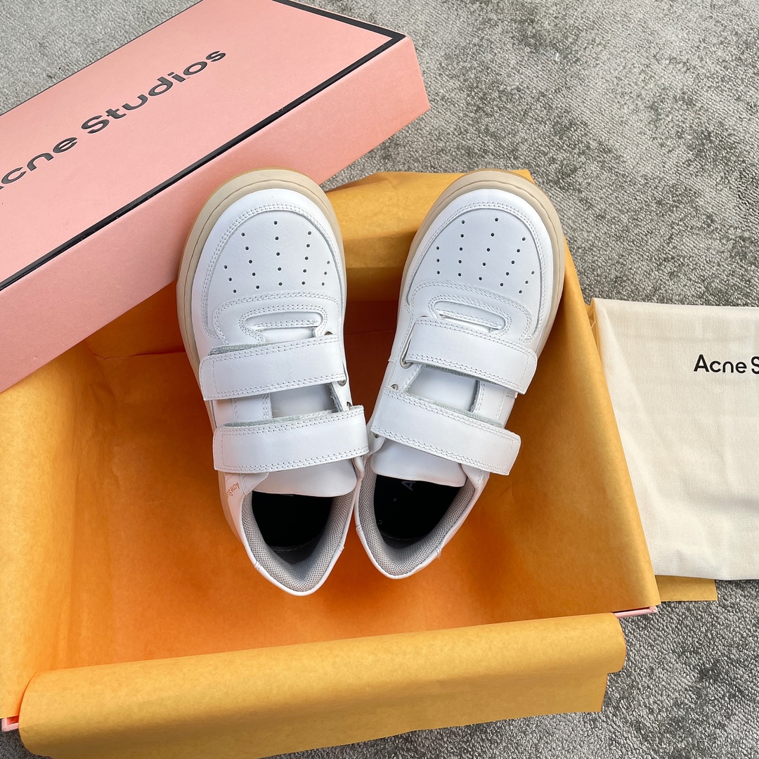 Acn*e Studio*s White Velcro Shoes