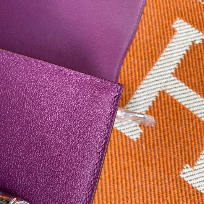 Roulis 19cm sea anemone purple gold and silver buckle spot Evercolor leather