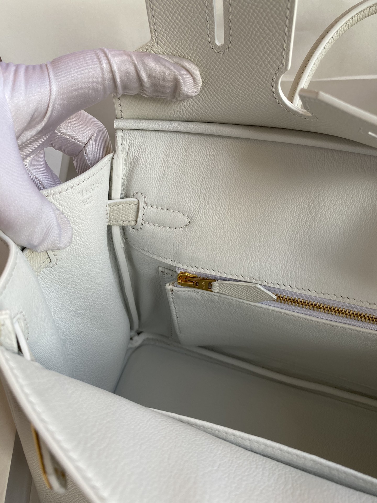 Birkin 25cm Epsom Leather Pure White Gold Buckle