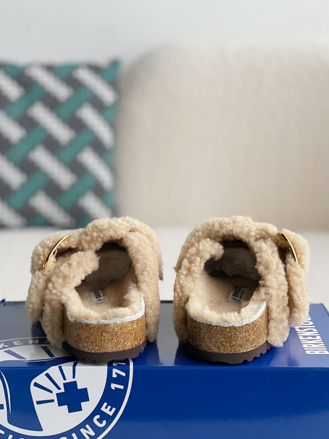 Birkenstock wool slippers
