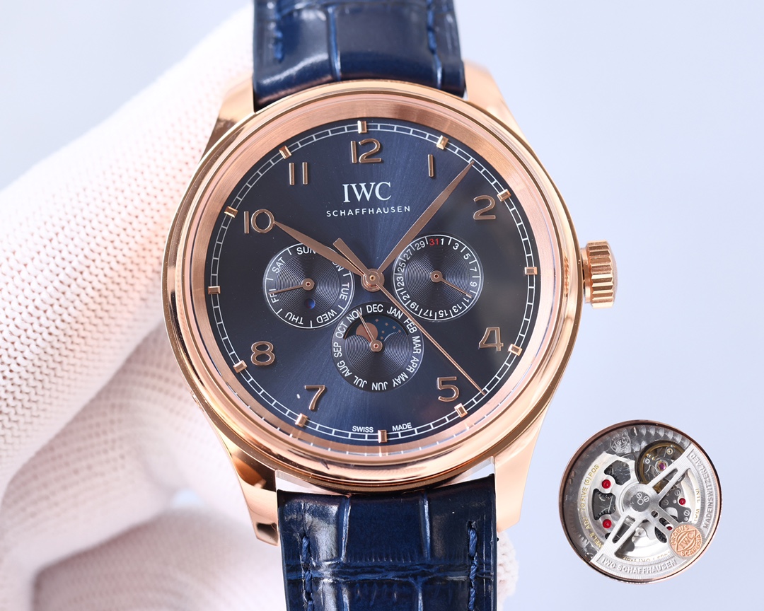 IWC- Portuguese Collection German CNC machine open molded case and strap 82650 movement copy