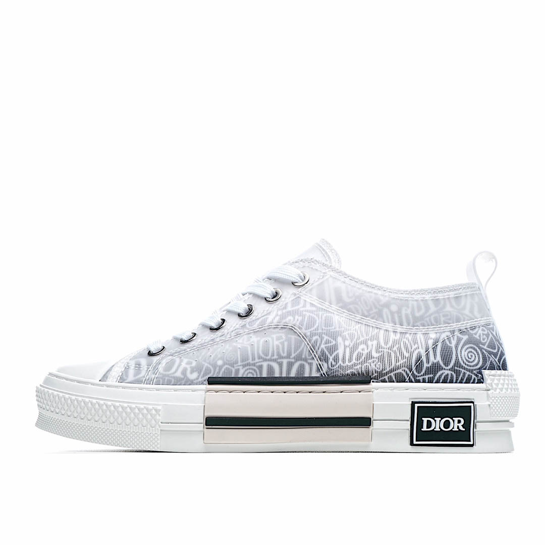 Dior B23 Oblique Slip-on Low Top Sneakers Sheer Print Sneakers