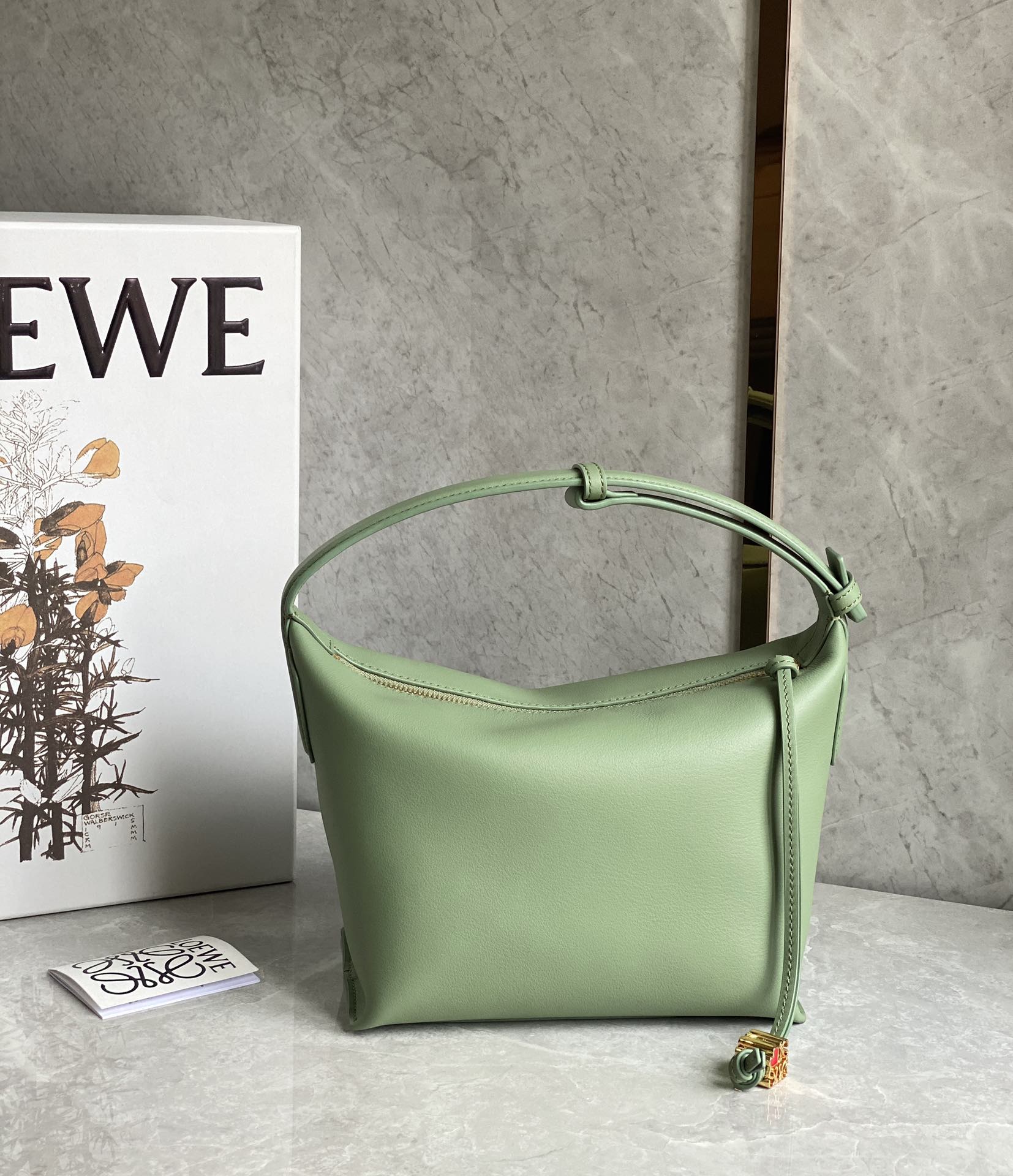 LOEWE cubi full leather lunch box bag