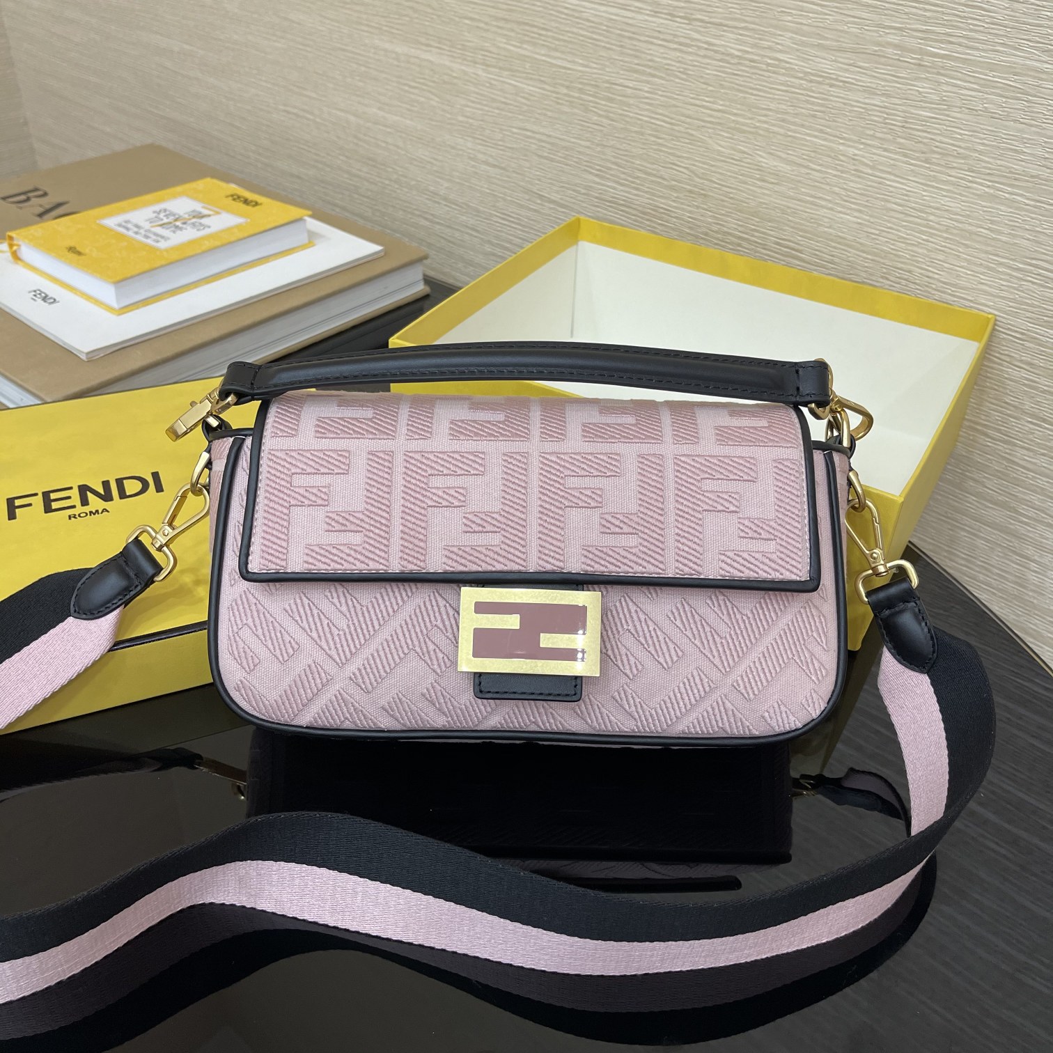 FENDI Medium 2020 Latest Baguette Denim F Logo Collection