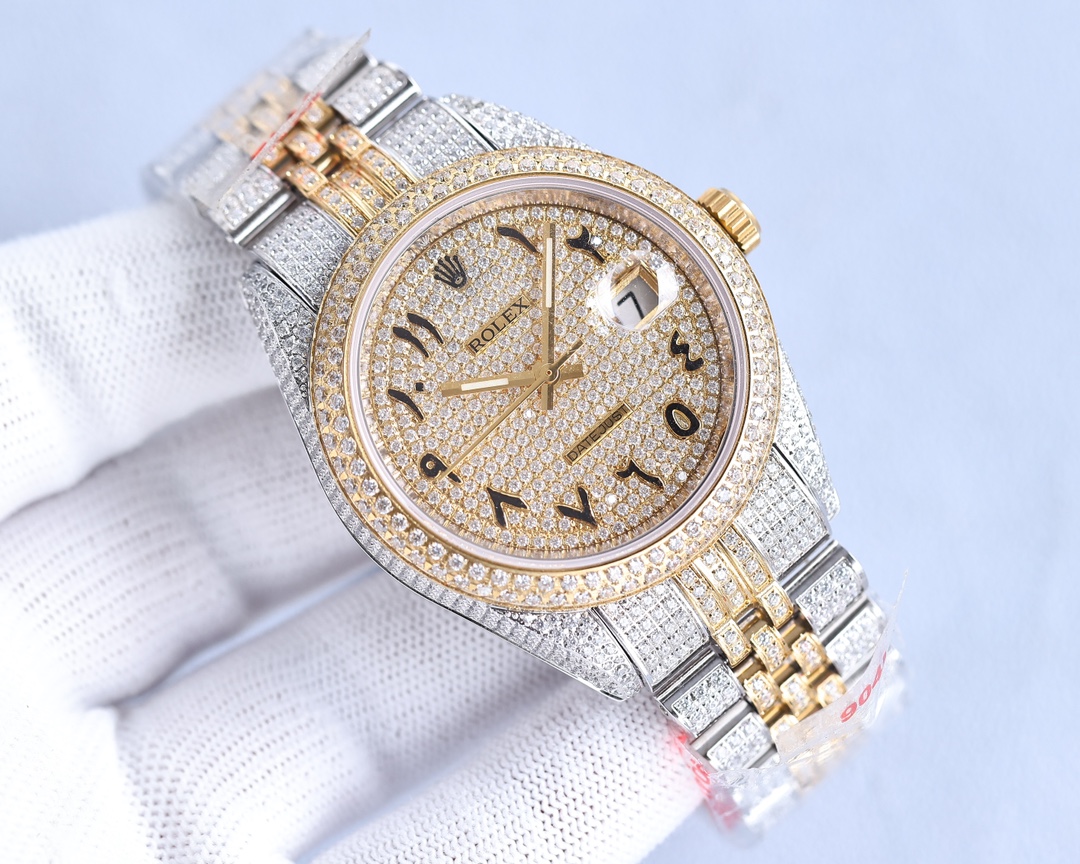 Rolex full diamond local luxury version 18k nanotechnology