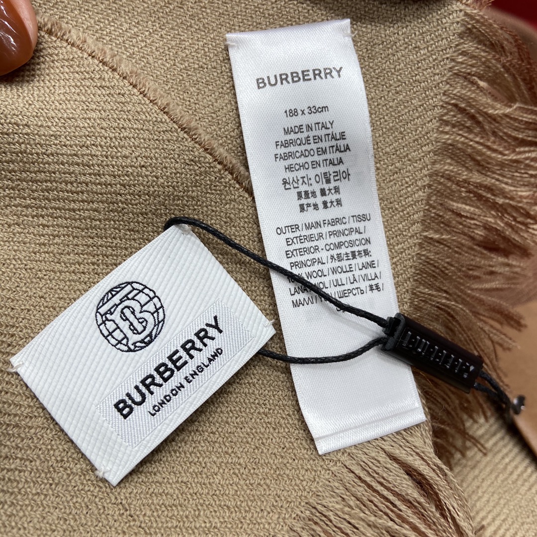 Burberry Classic Monogram Scarf 100% Wool