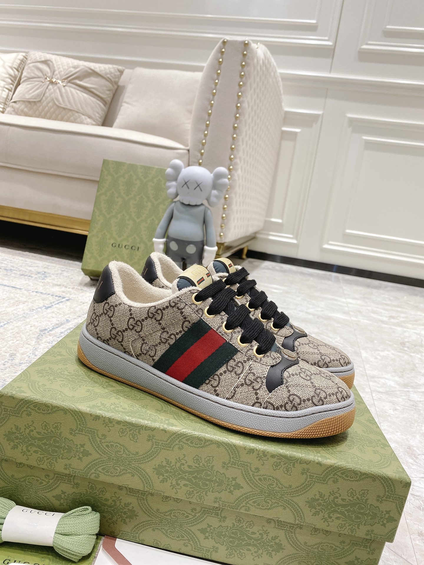 Gucci new upgraded small dirty shoes couple models