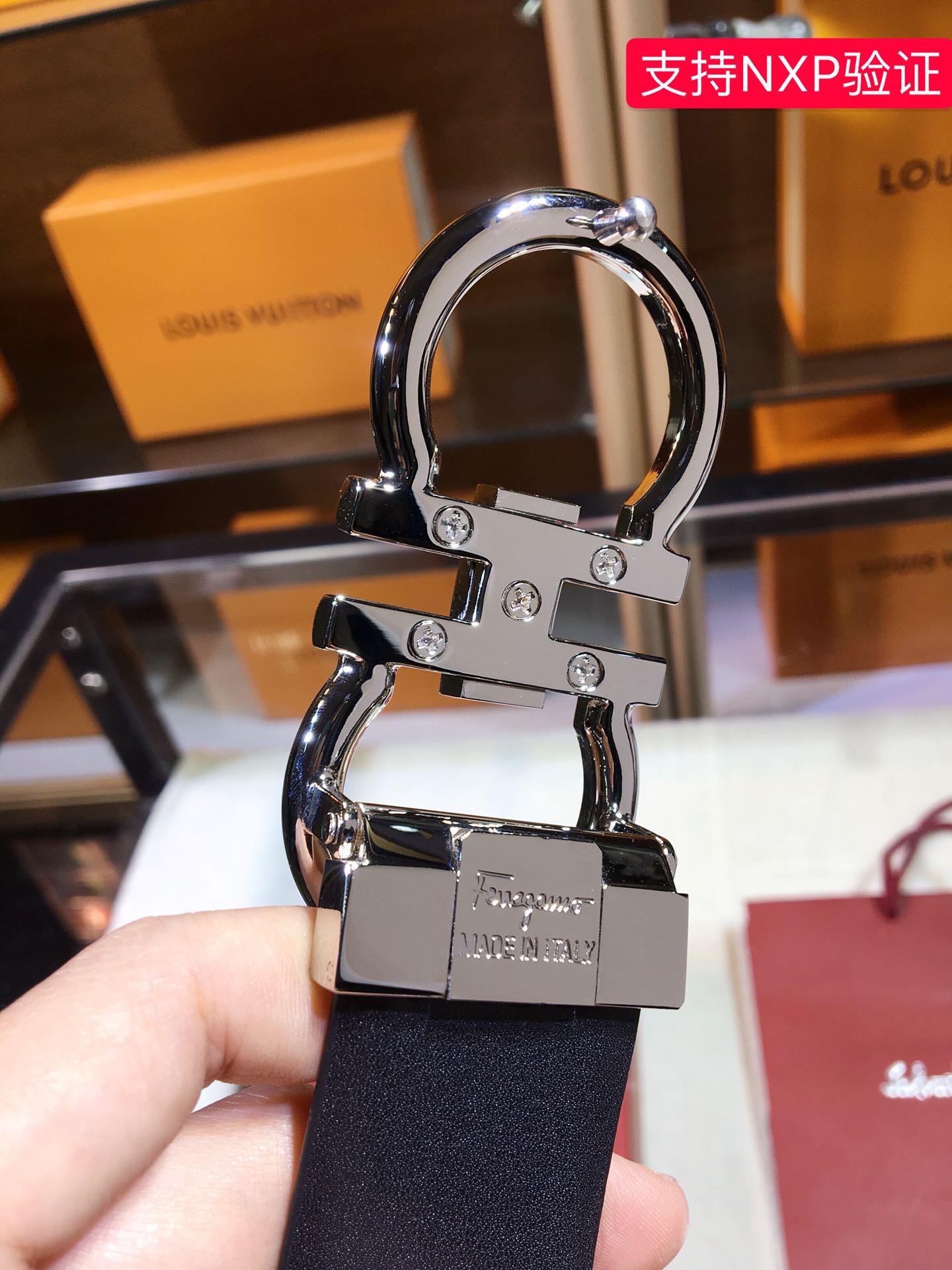 FERRAGAMO Italian original leather