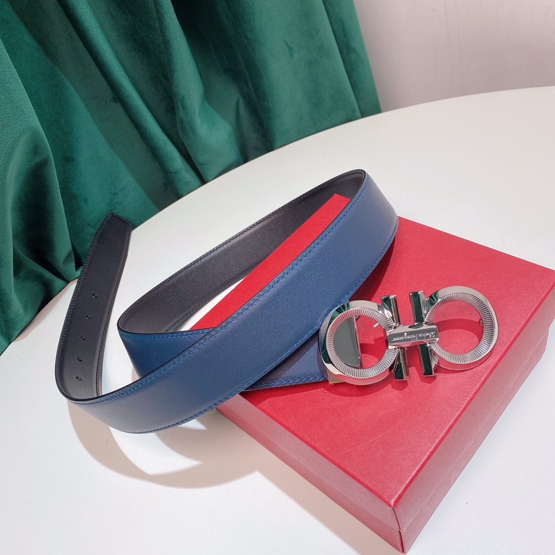 FERRAGAMO double-sided imported cowhide