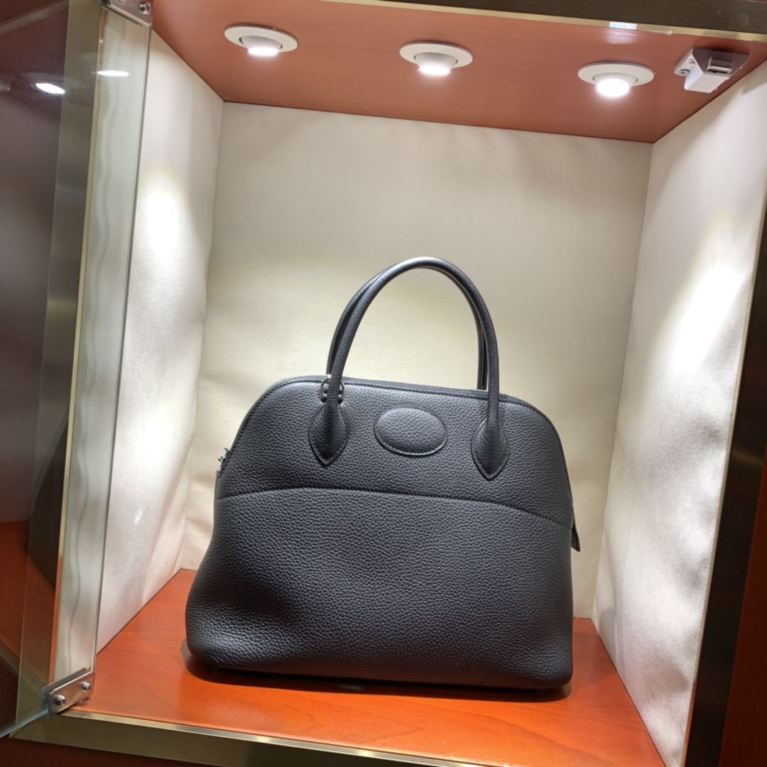 Bolide 31cm Clemence 89 black silver buckle beeswax thread hand sewn