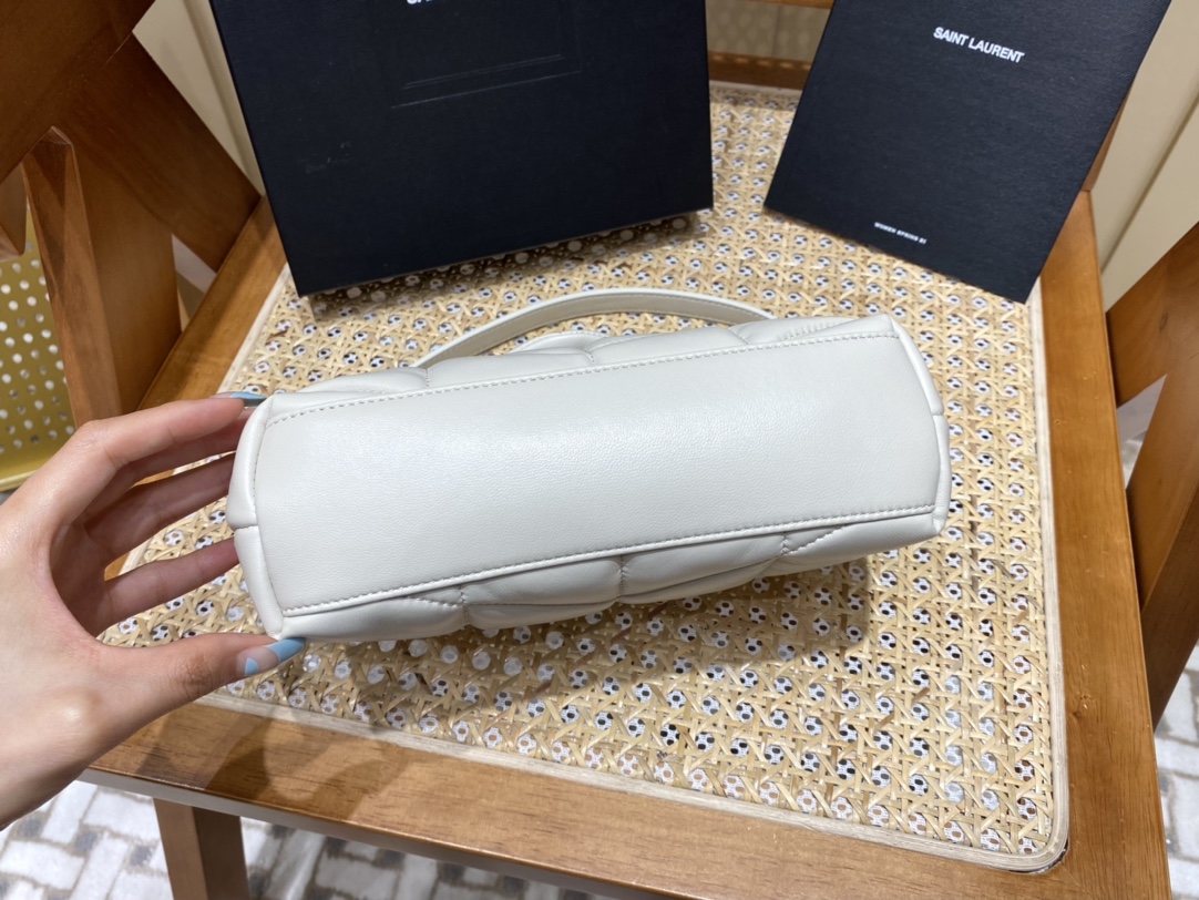 SAINT LAURENT #𝙇𝙤𝙪𝙇𝙤𝙪 𝙥𝙪𝙛𝙛𝙚𝙧LOULOU PUFFER Mini Quilted Lambskin Bag #620333Original Leather