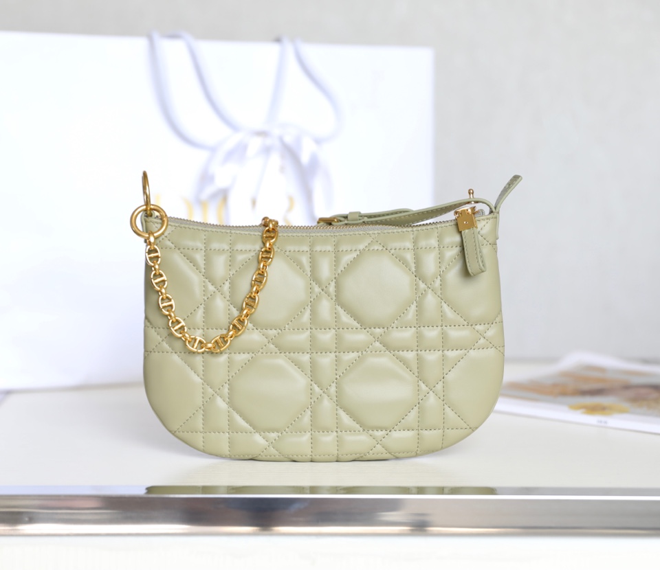 Dior Mini Tulip bag gray green