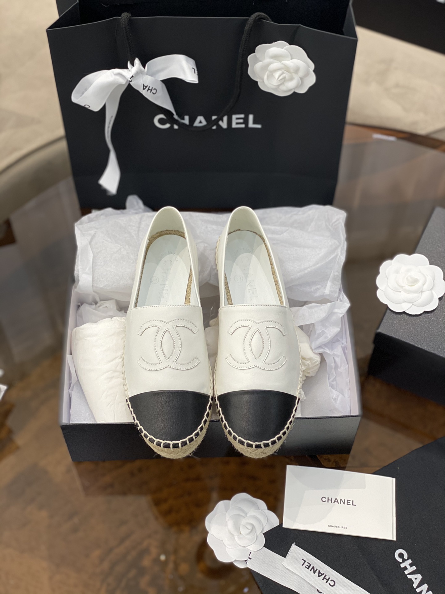 CHANEL fisherman shoes Chanel classic version of the original injection of rubber translucent rubber original color hemp sole