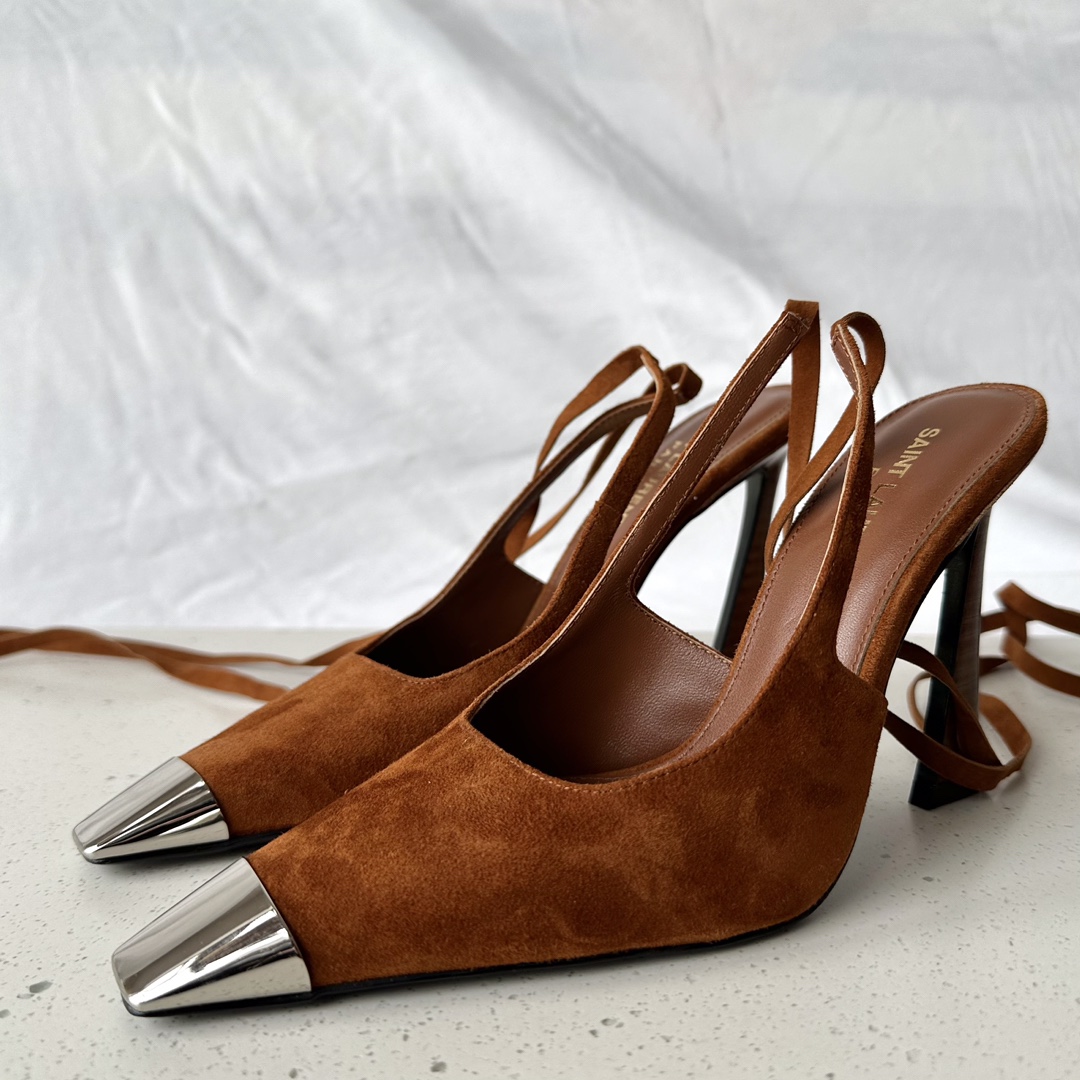 𝙎𝙖𝙞𝙣𝙩 𝙇𝙖𝙪𝙧𝙚𝙣𝙩 | 𝟐𝟎𝟐𝟐/𝐒𝐒 𝐧𝐞𝐰 YSL｜Spring small square head high heeled single shoes strappy sandals