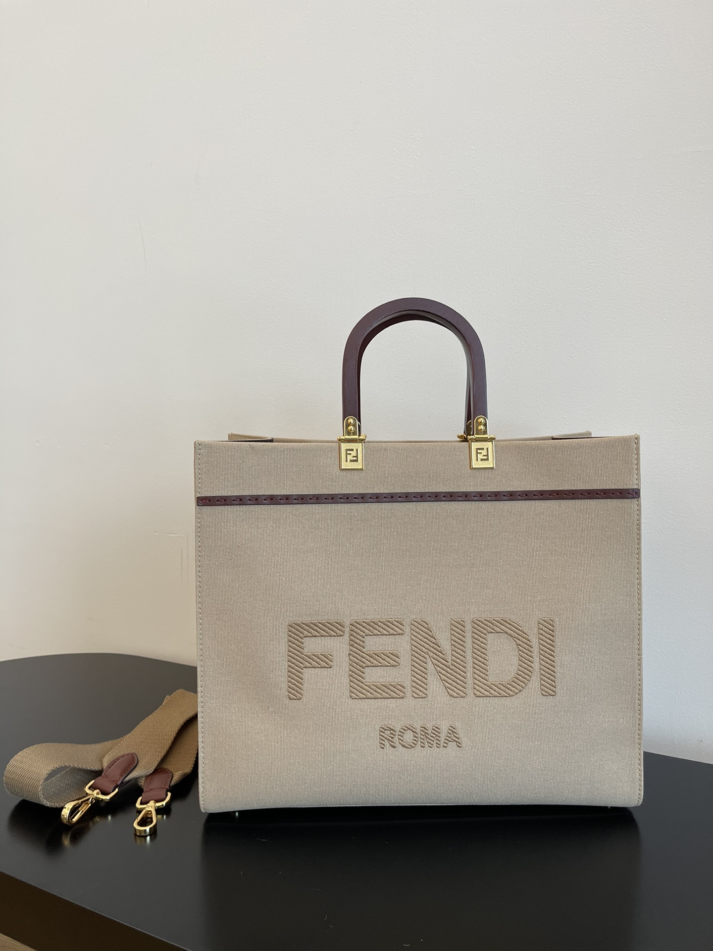 FENDI Small Khaki Tote 