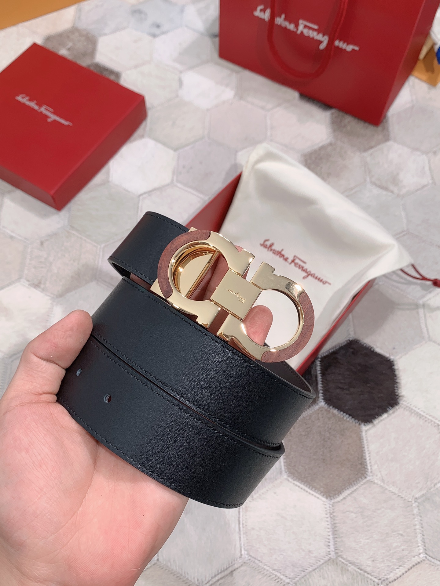 FERRAGAMO haute couture men's belt