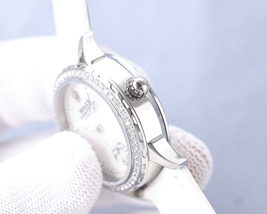 Rolex fashion women's watch simple three needle super luminous at night