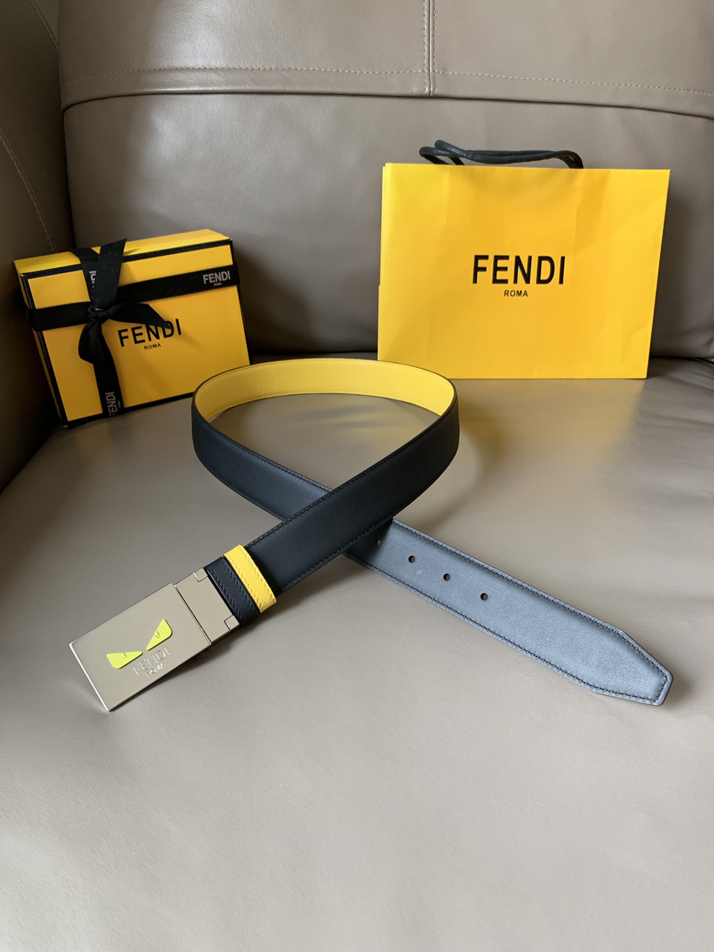 FENDI casual reversible belt
