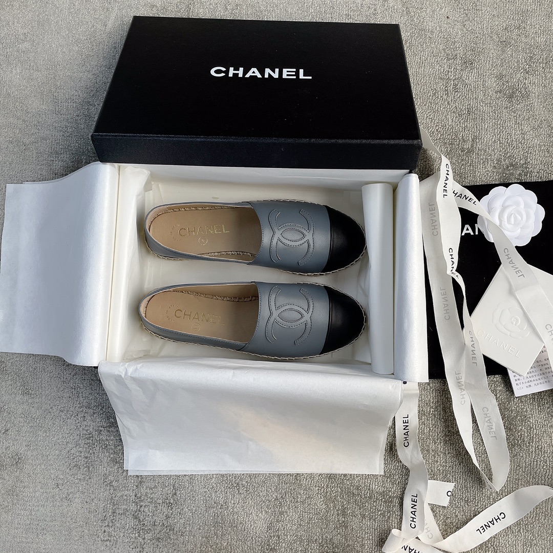 CHANEL fisherman shoes custom mixed sheepskin imported leather embryo leather upper soft inner cushion sheepskin