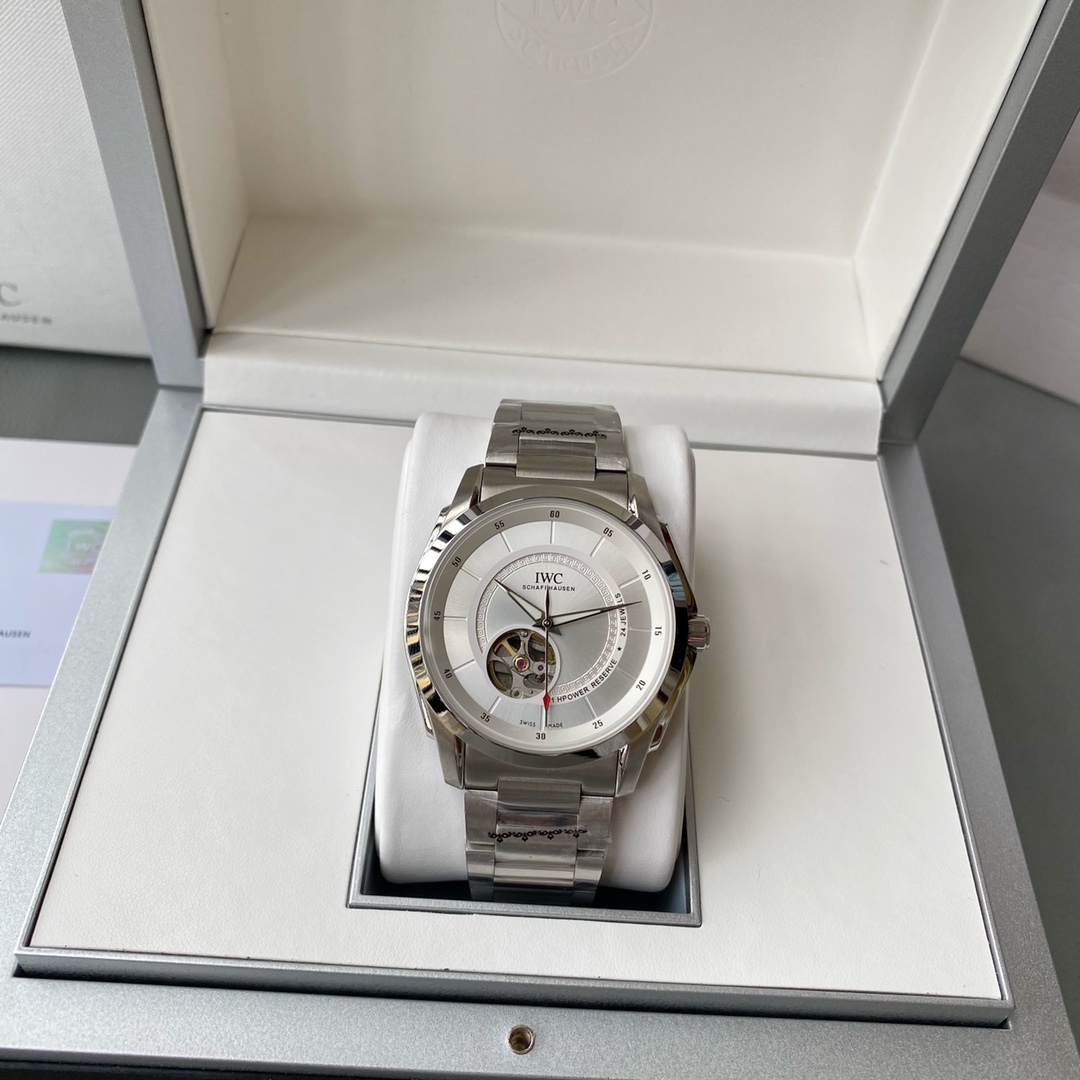 IWC- Simple three-hand skeleton men's boutique watch Automatic Japan Citizen 82S0 skeleton movement