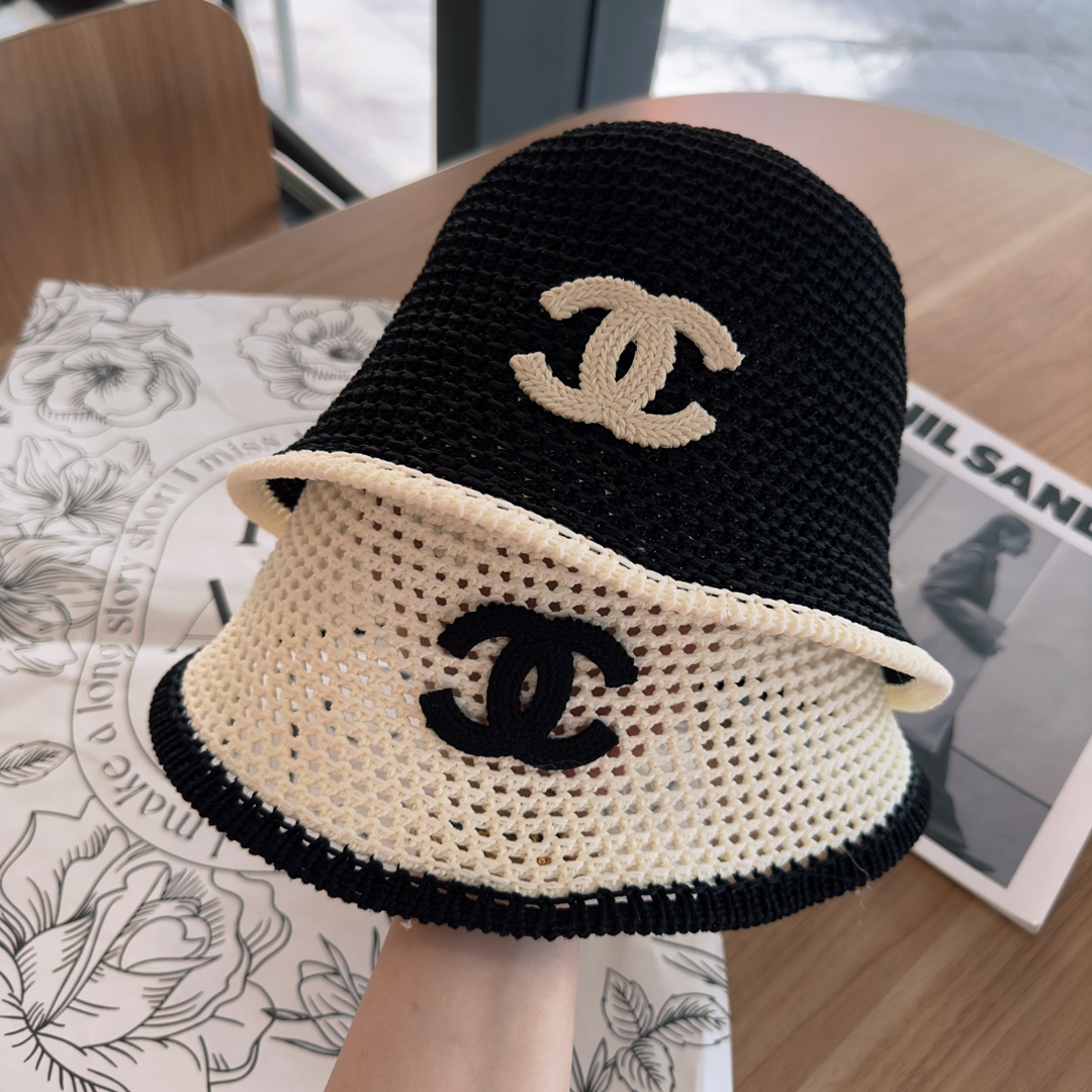 [Chanel Chanel] 2023 new hollow small fragrant wind fisherman hat