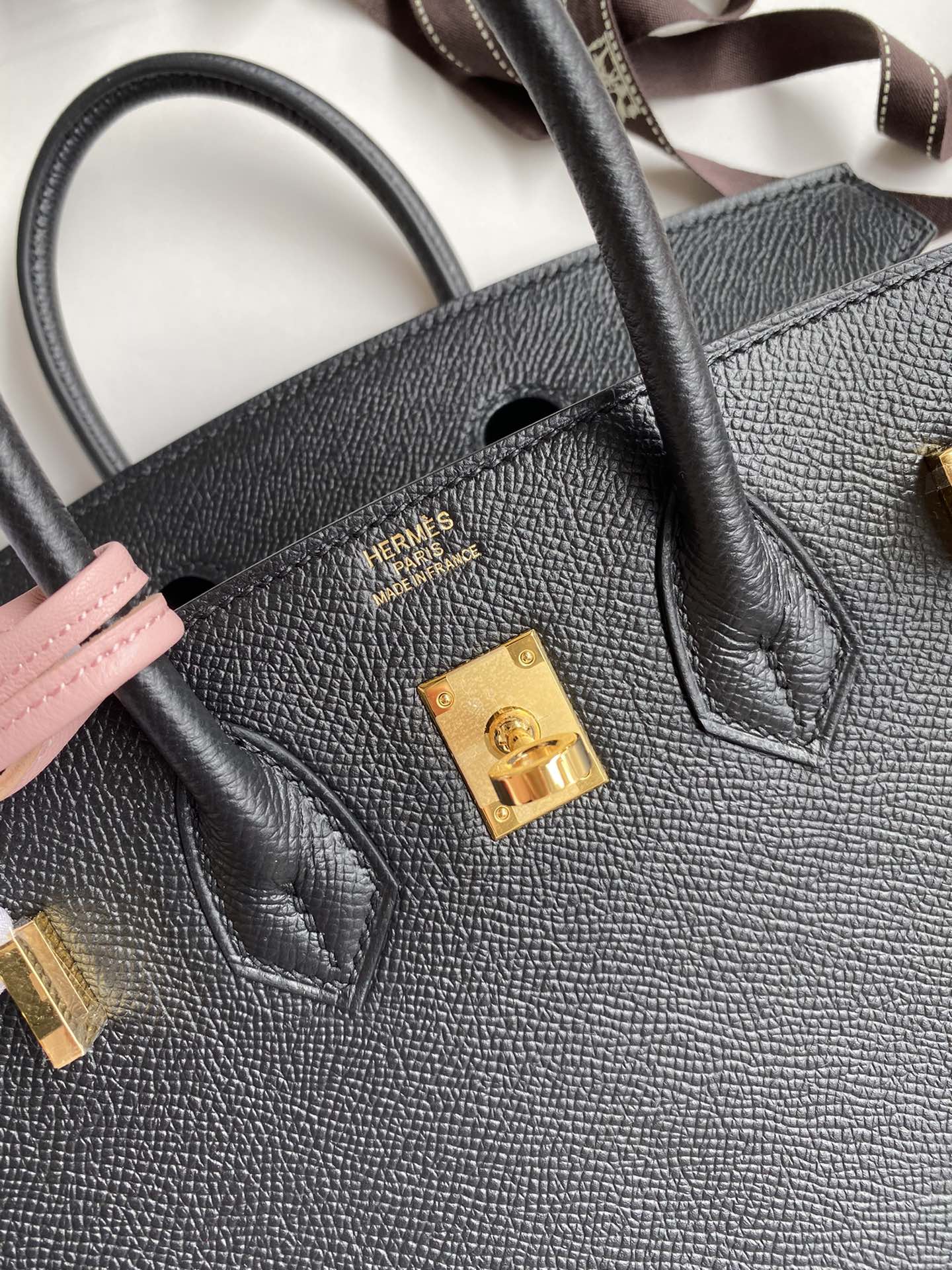 Birkin 25cm Epsom Leather Black Gold Buckle